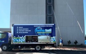 Rolling Suds crew washing the Courtyard by Marriott in Mauldin, SC